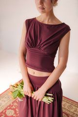 Georgia Top - Burgundy