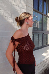 Bianca Top - Brown Lace