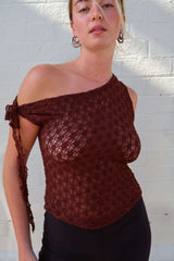 Bianca Top - Brown Lace