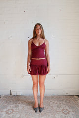 Ellie Skirt - Burgundy